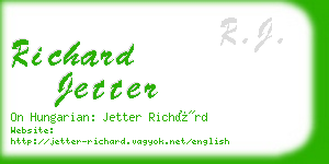 richard jetter business card